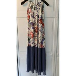 Anthro Peter Som Maxi St. Barth Print Sun Dress L
